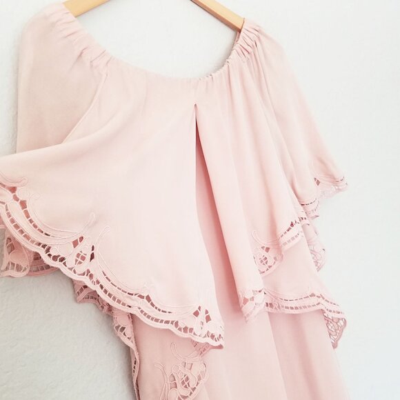 Kobi Halperin 100% Silk Veronica Off Shoulder Dress XS Pink Fairy Romantic $595 - Picture 7 of 16